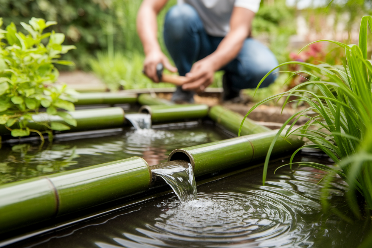 bassin-bambou-eau-jardin-jardinier
