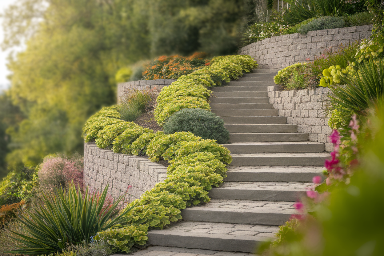 escalier-pierre-jardin-fleuri