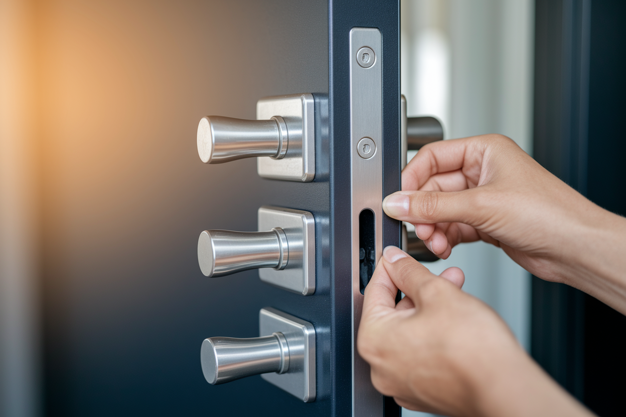 serrure-cinq-points-mains-porte