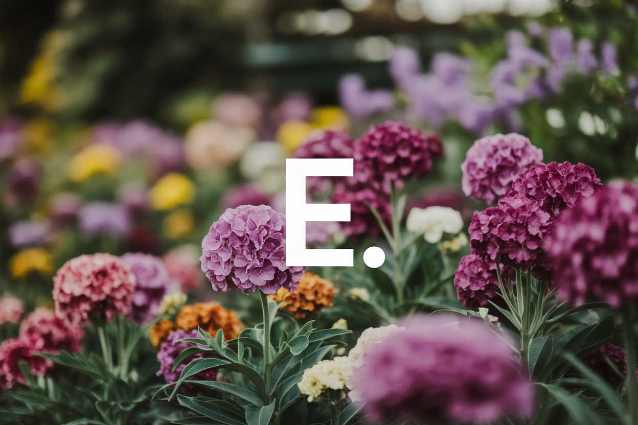 fleurs-vibrantes-etiquetees-e-jardin-flou