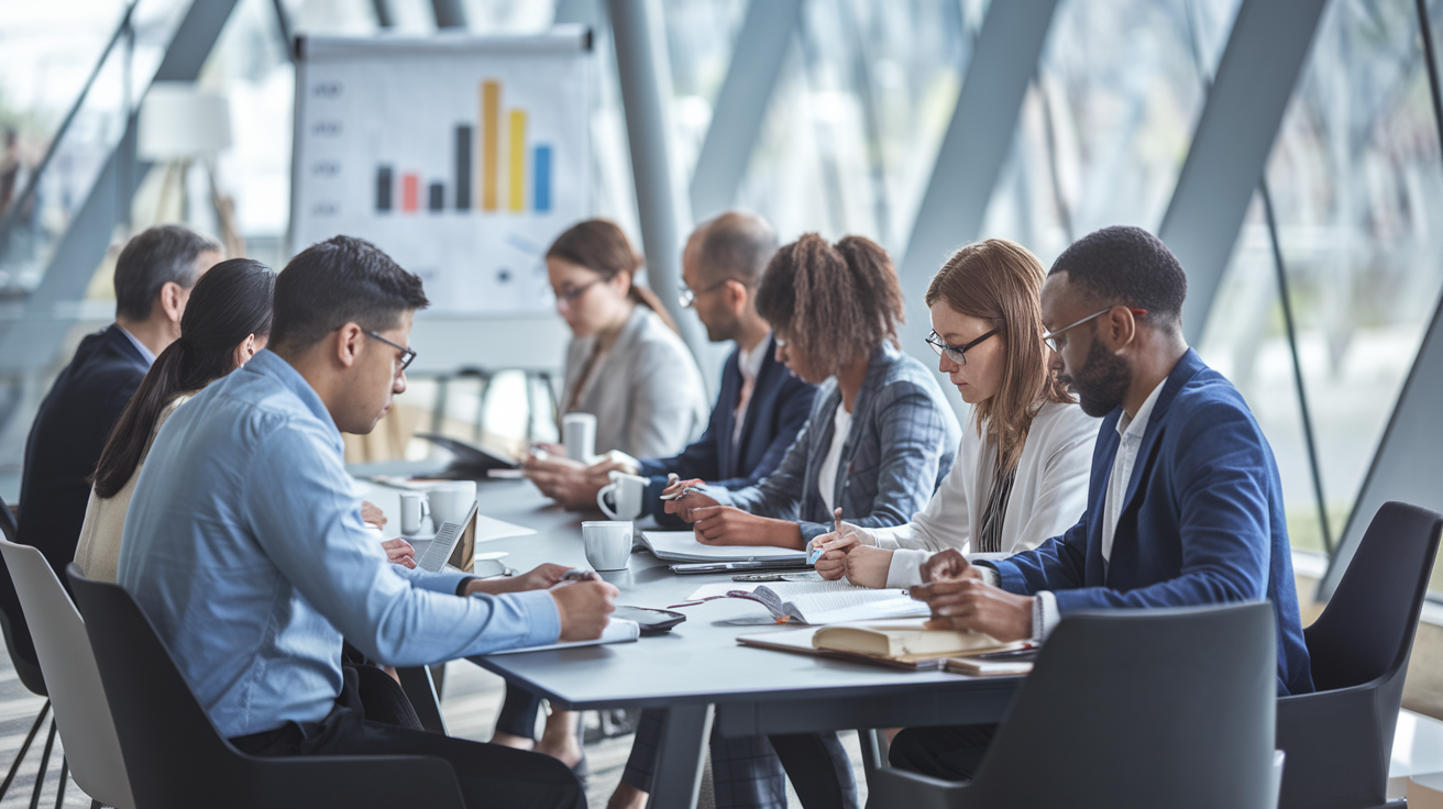groupe-personnes-table-conference-tableau-blanc