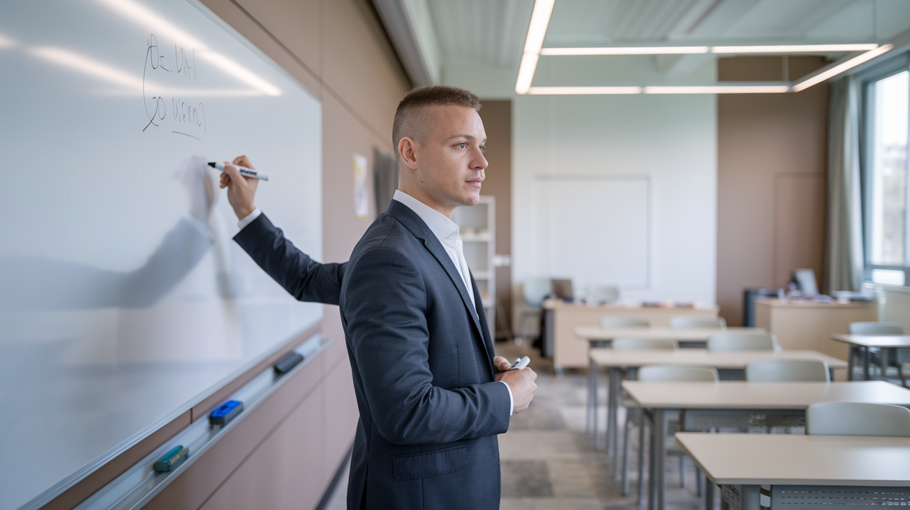 professeur-tableau-salle-classe-moderne