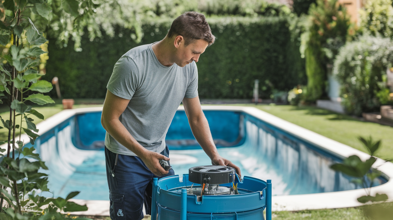 homme-travail-piscine-vide-jardin