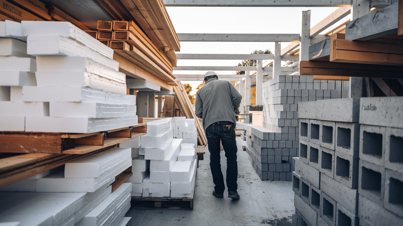 chantier-construction-ouvrier-bois-beton