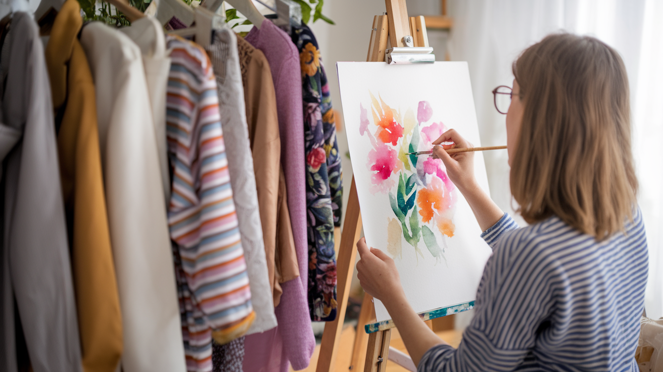 createur-mode-peinture-aquarelle-vetements