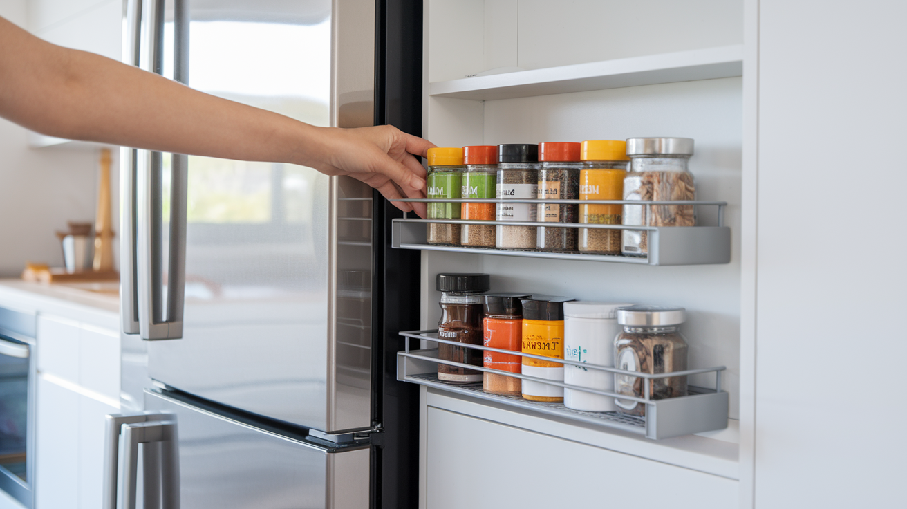 cuisine-moderne-etagere-epices-acier-inoxydable