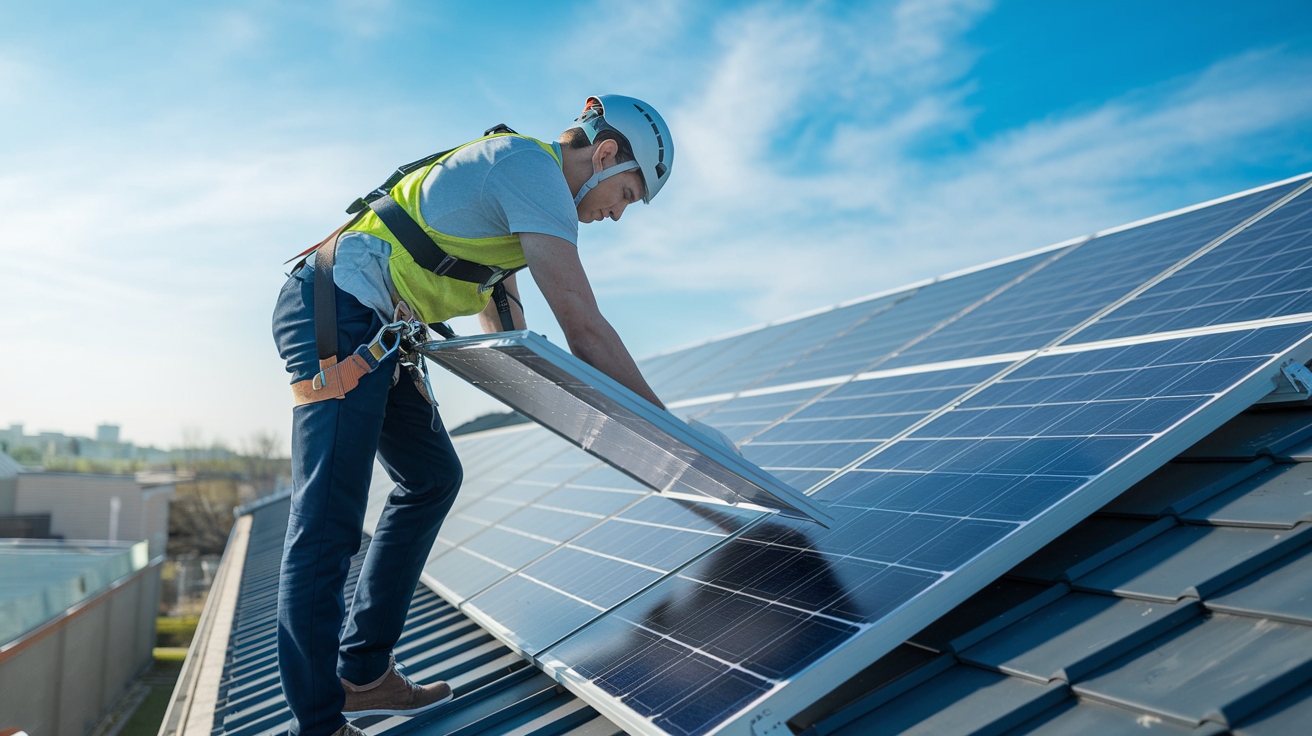 technicien-panneau-solaire-toit-maison