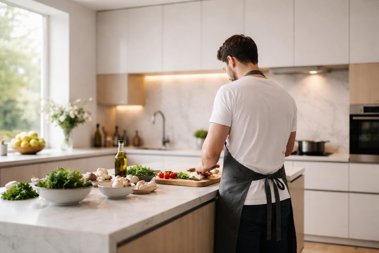 cuisine-moderne-cuisinier-lumiere-naturelle
