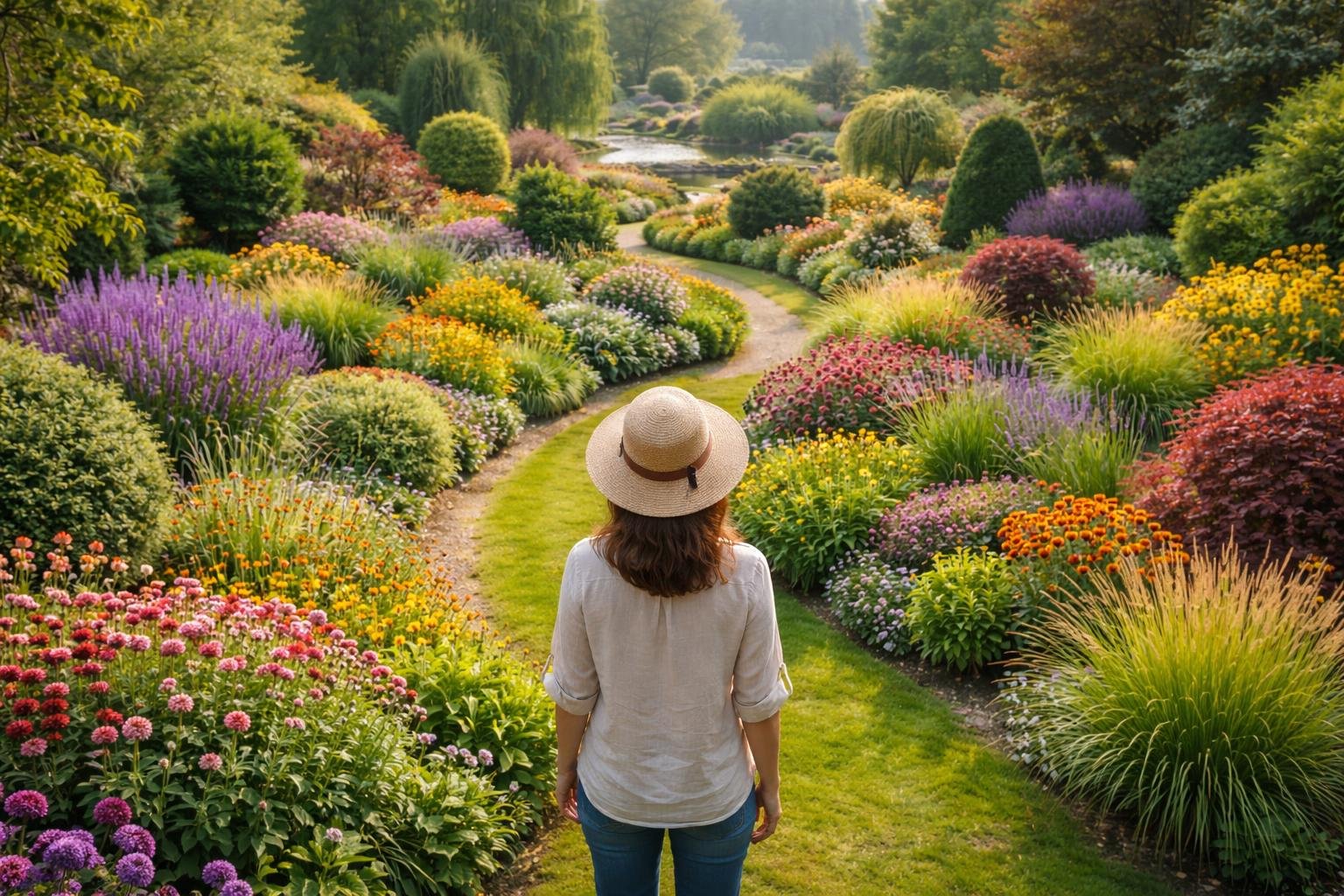 jardin-paysager-plantes-arbustes-personne